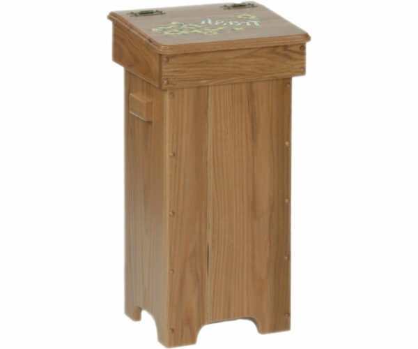 Trash Can Holder With Painted Lid