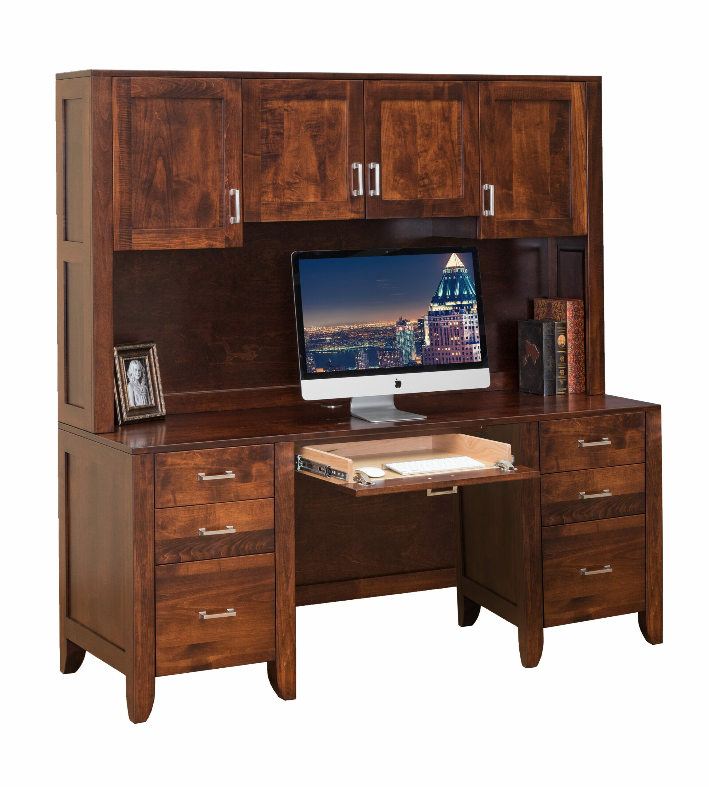 Computer Desk with Hutch