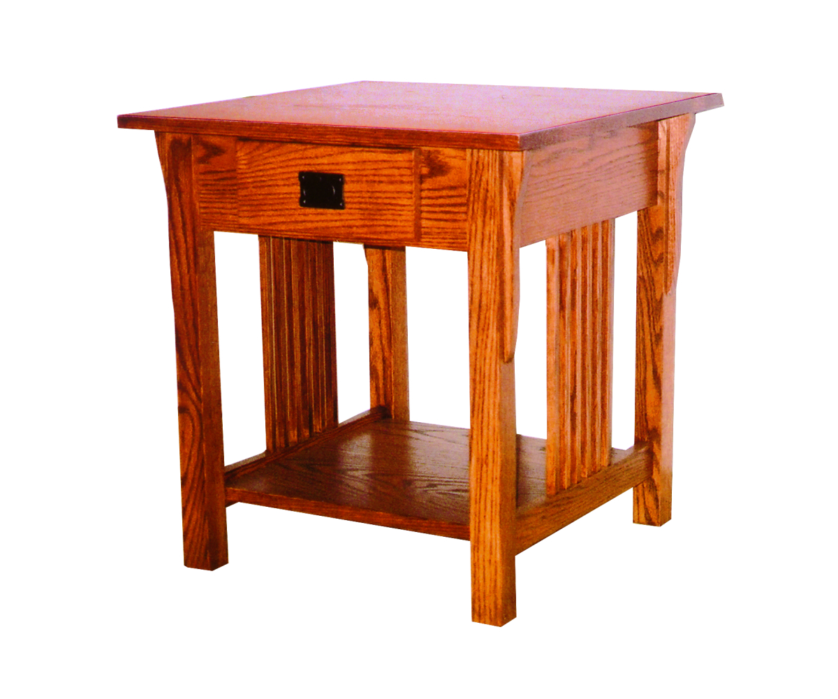 Prairie Mission Lamp Table with Drawer