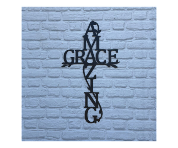 Amazing Grace Cross Plaque
