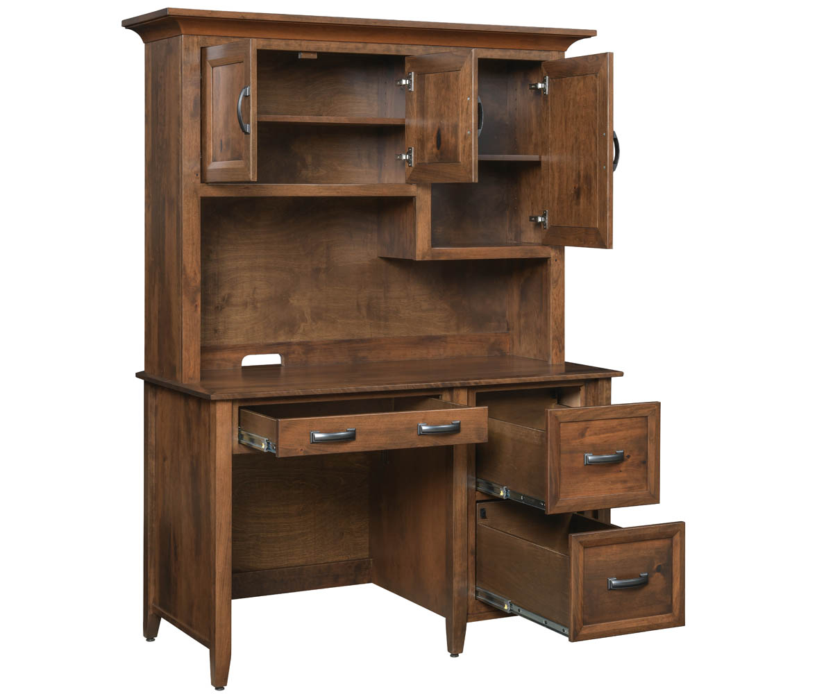 Ventura Single Pedestal Desk With Hutch - Image 2