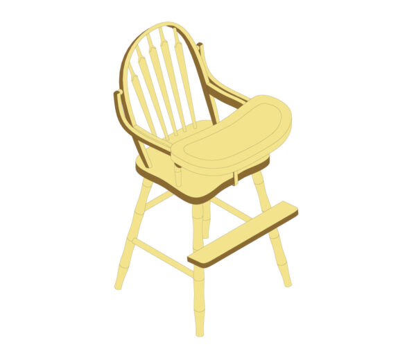 Arrow Back High Chair - Youth