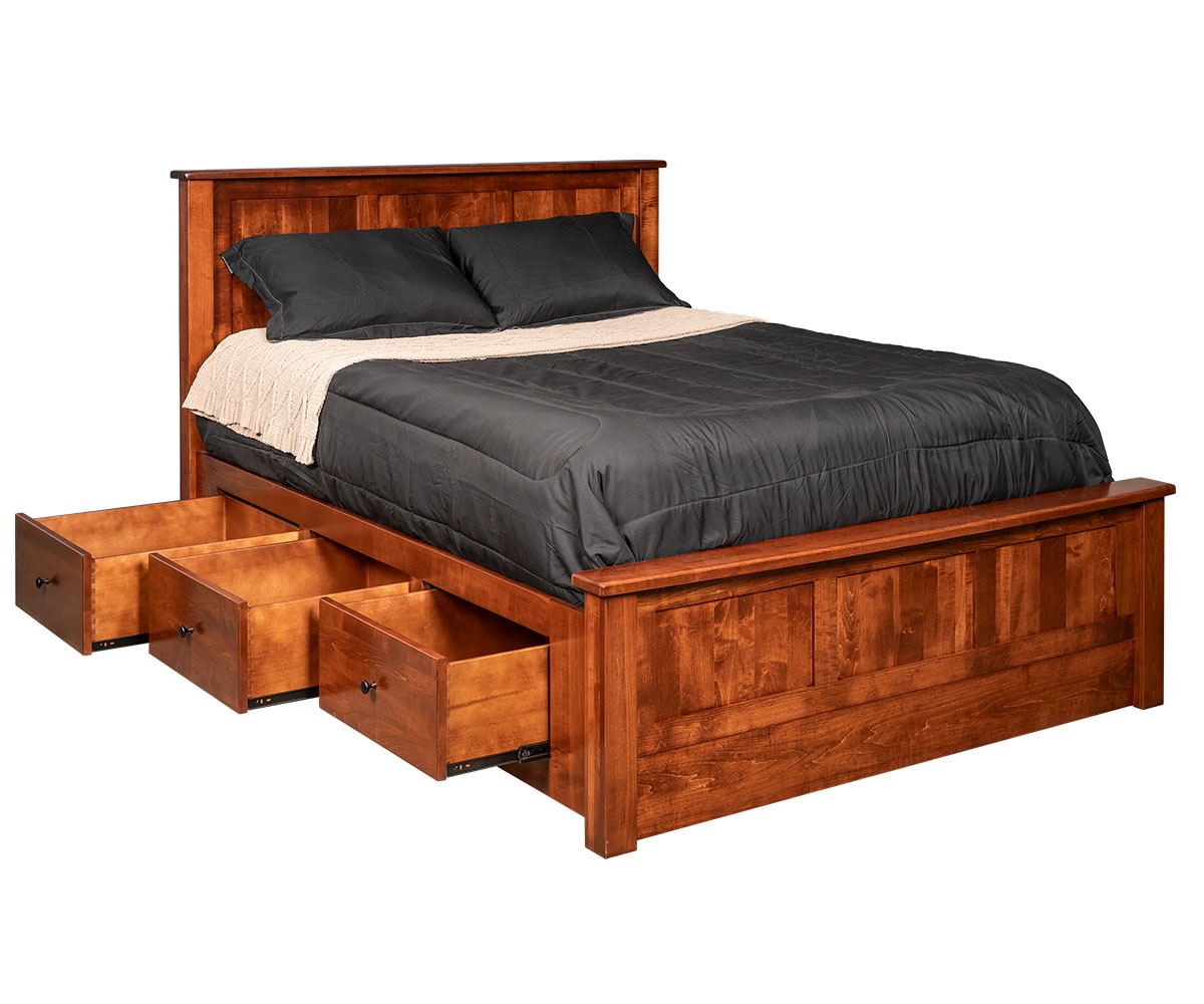 Shaker Panel Bed With Storage Rails - Image 2