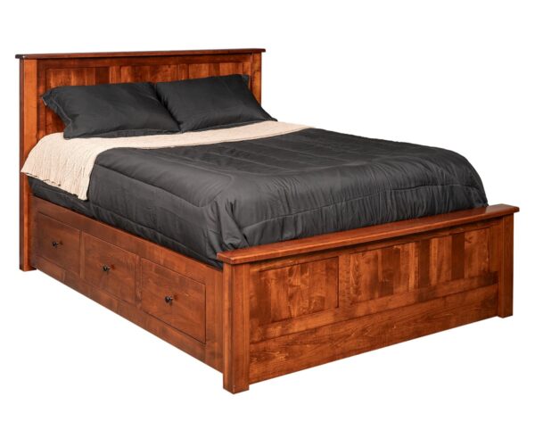 Shaker Panel Bed With Storage Rails