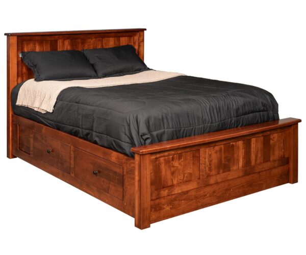 Shaker Panel Bed With Storage Rails - 4 Drawers