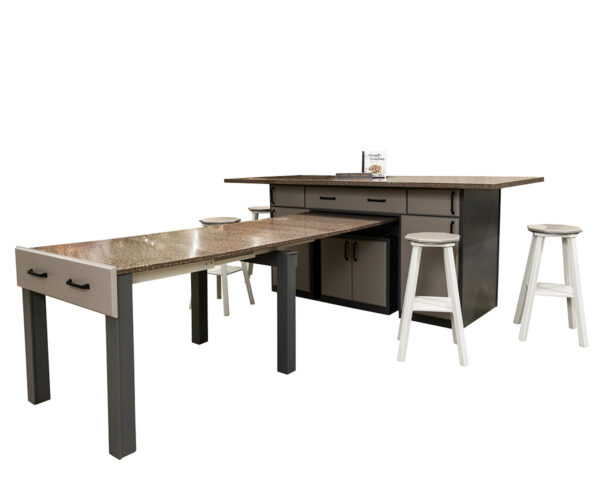 Outdoor Kitchen Island with 8' Pullout Table