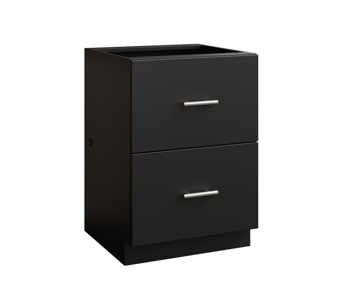 2 Drawer Flat Panel Cabinet - 24"W