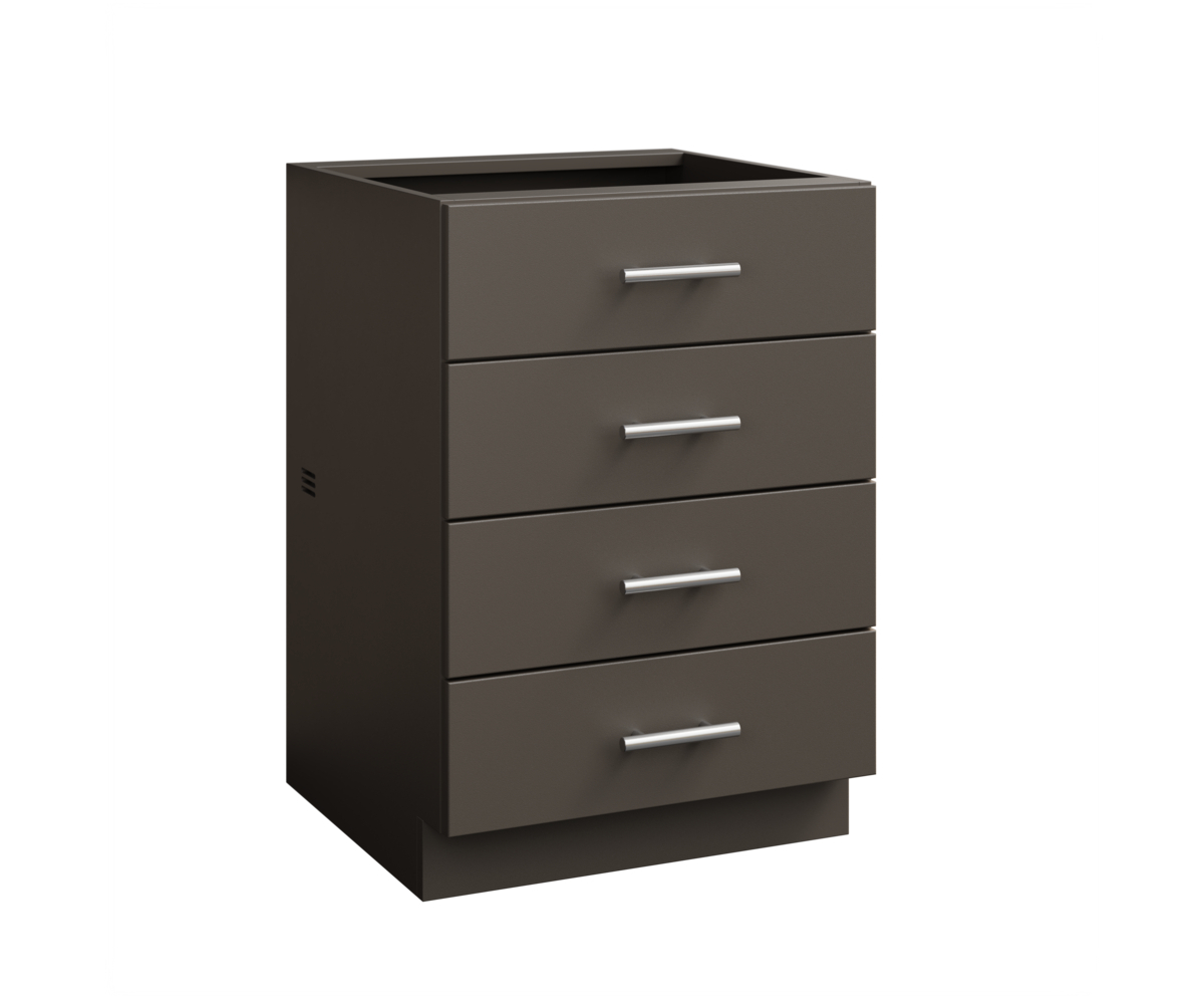 4 Drawer Flat Panel Cabinet - 24"W