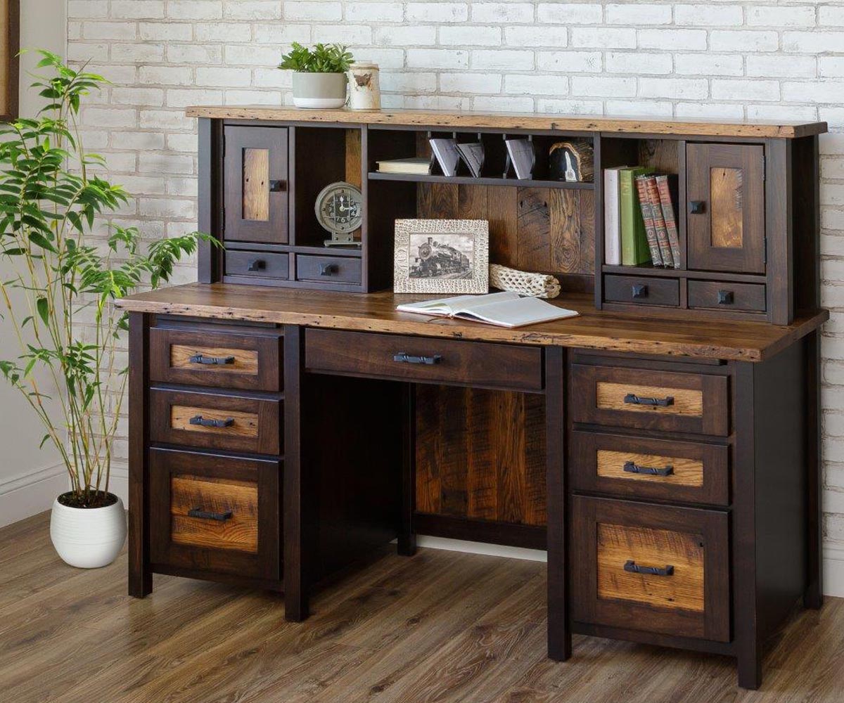 Loft Desk with Computer Hutch - Image 4
