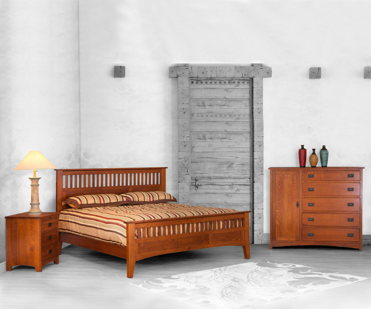 Empire Mission Three Drawer Nightstand - Image 3