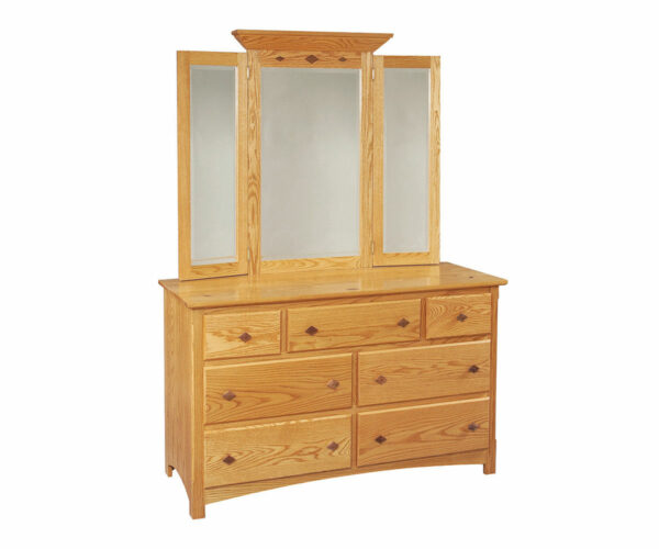 Century Mission Dresser With Tri-View Mirror