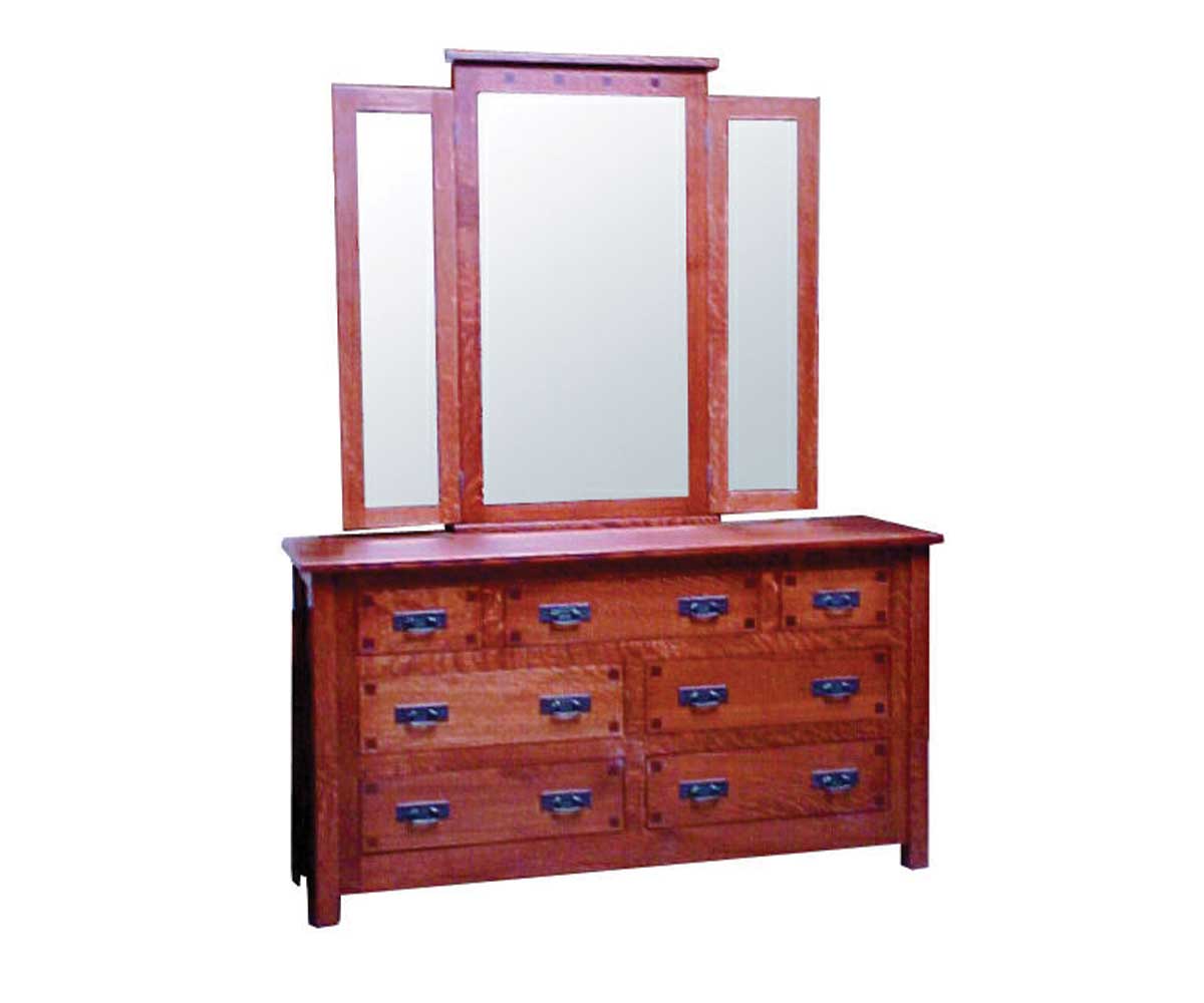 Century Mission Dresser With Mirror