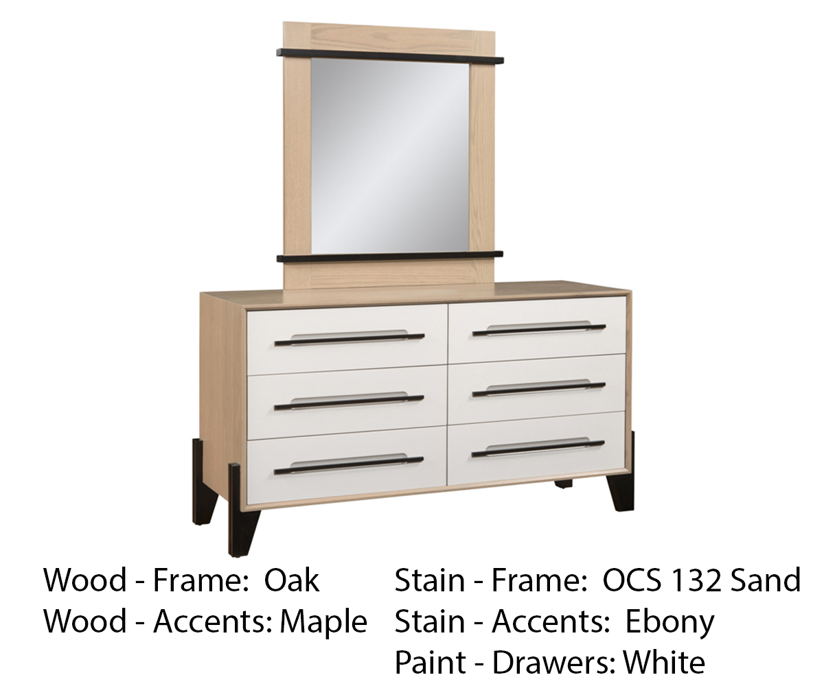 Glasgow 6 Drawer Dresser - Rustic Walnut - Image 2