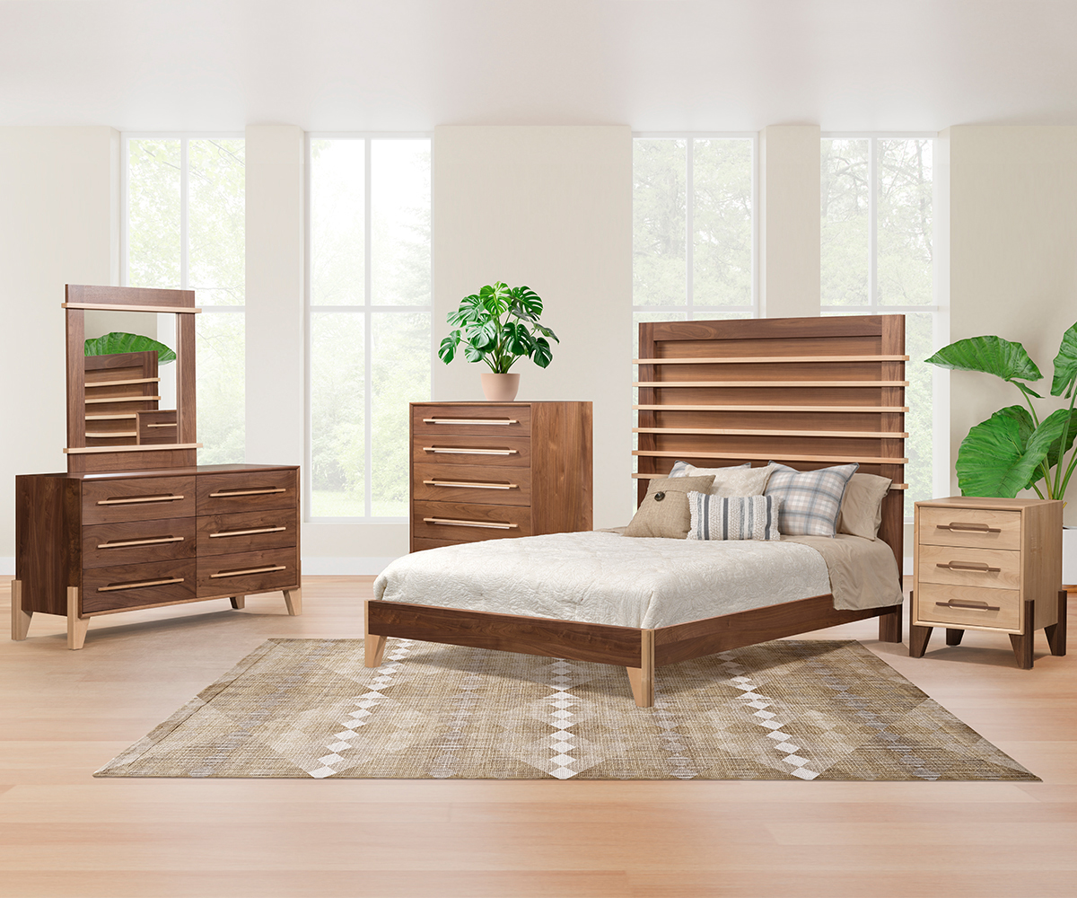 Glasgow Rustic Walnut Bedroom Collection - Image 7