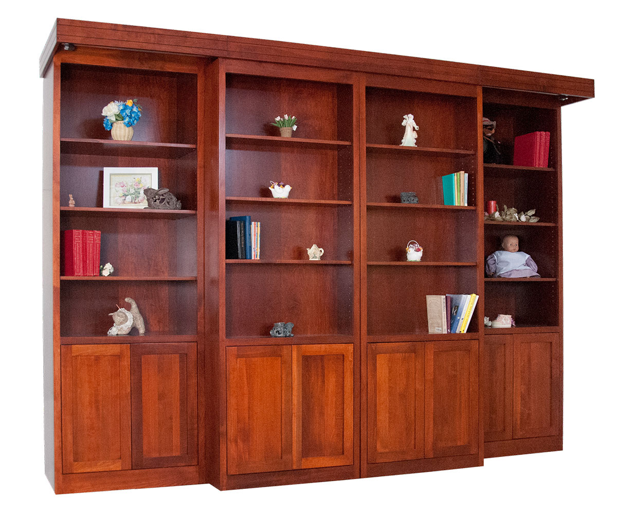 Library Bookcase Bed With Crown Molding