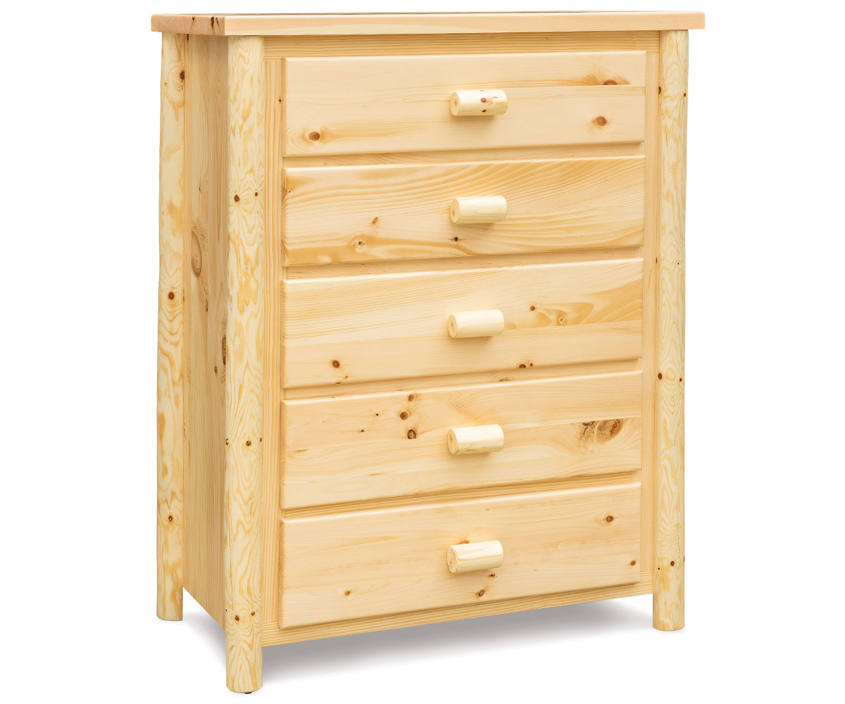 5 Drawer Chest - Plain Pine