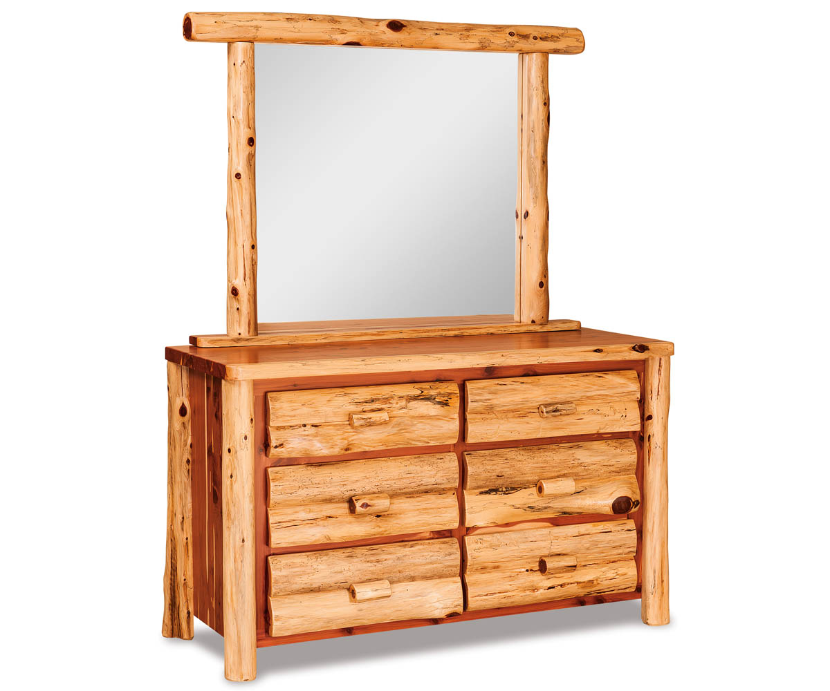 Small 6 Drawer Dresser with Mirror