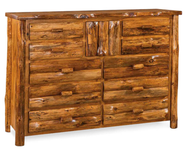 10 Drawer 1 Door Dresser - Rustic Pine