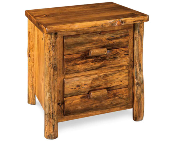 2 Drawer Nightstand - Rustic Pine