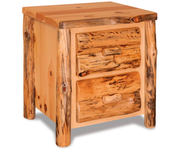 2 Drawer Nightstand - Rustic Pine