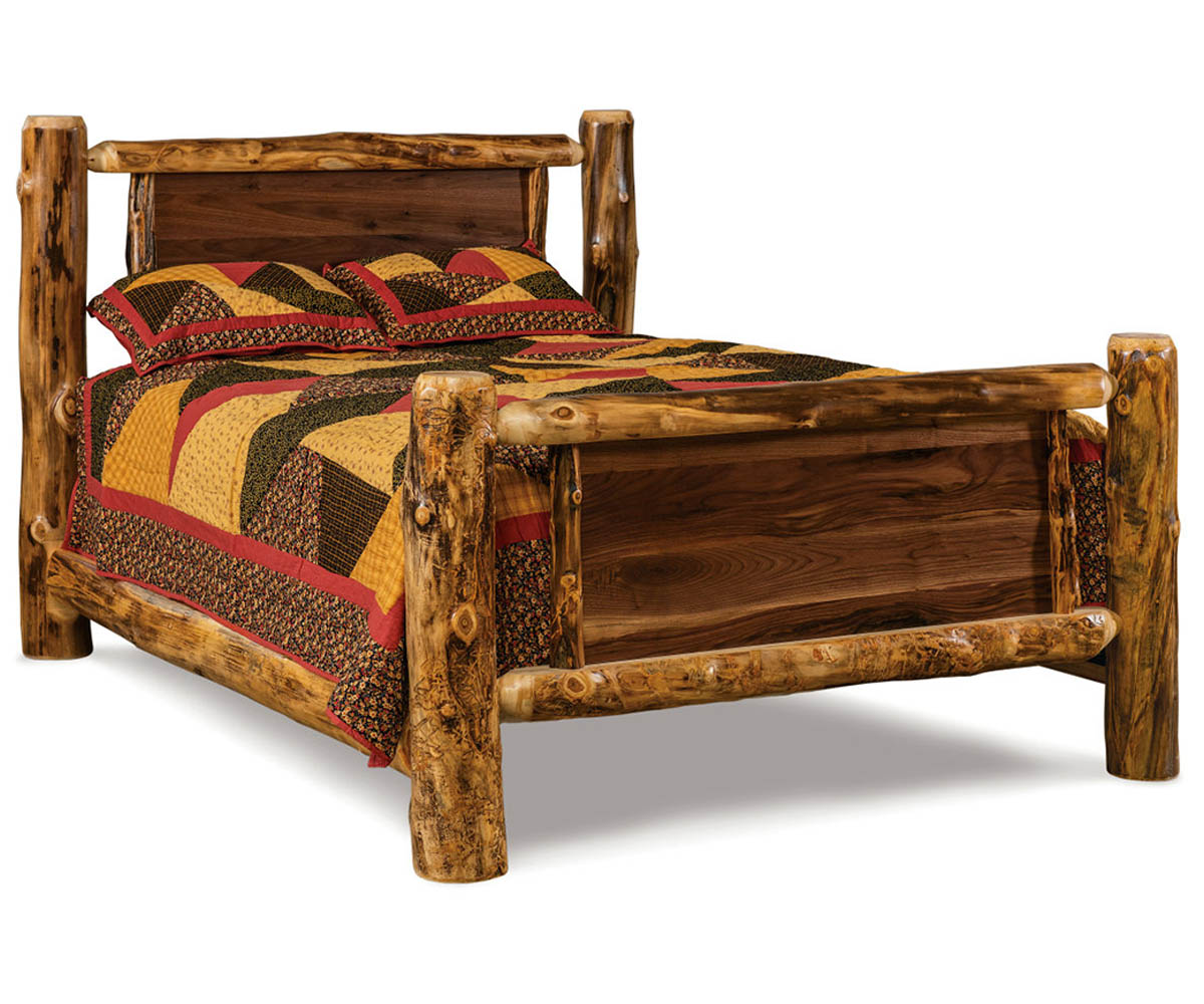 Aspen Walnut Panel Bed