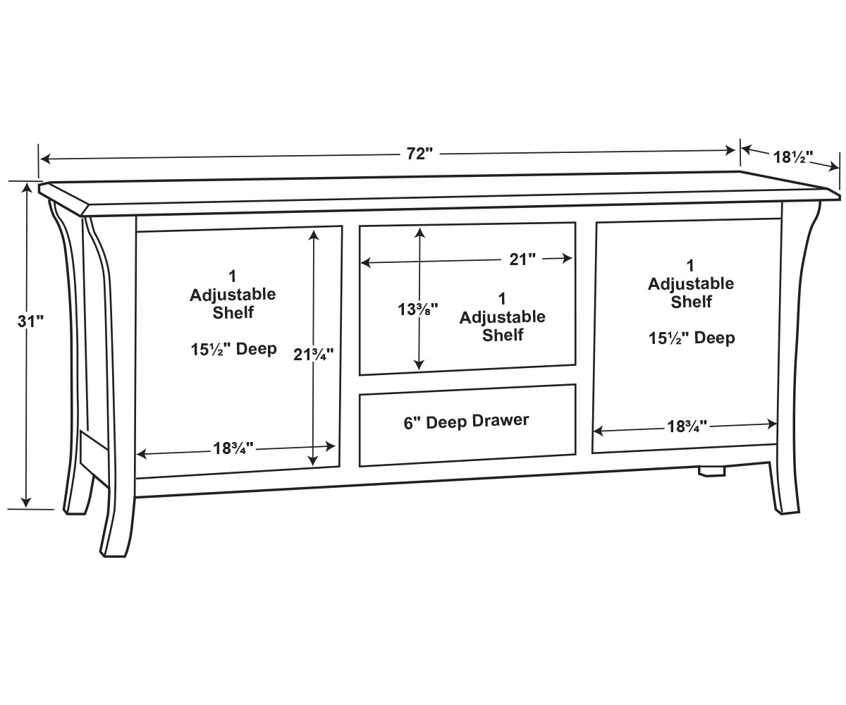 Ensenada Media Stand - 72"W - Image 2