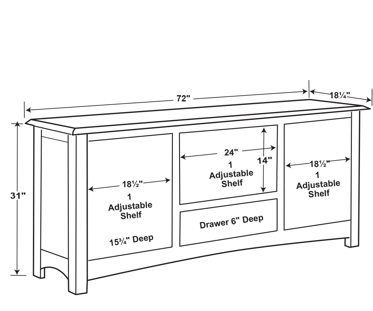 Finland Media Stand - 72"W - Image 2