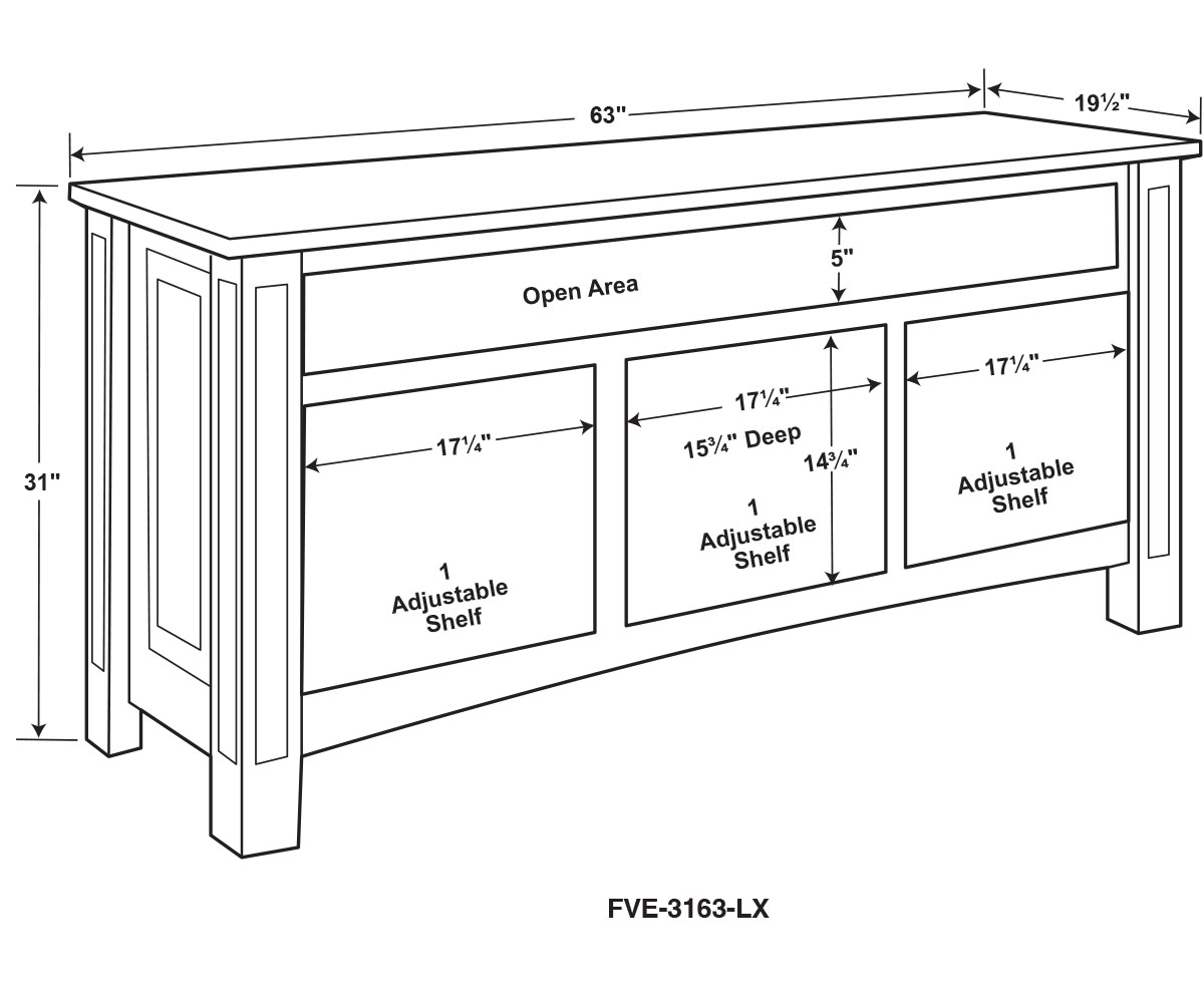 Lexington Media Stand - 63"W - Image 2