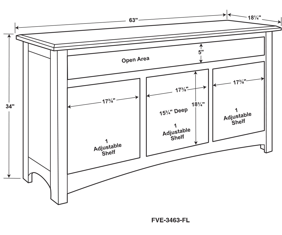 Finland Media Stand - 63"W - Image 2