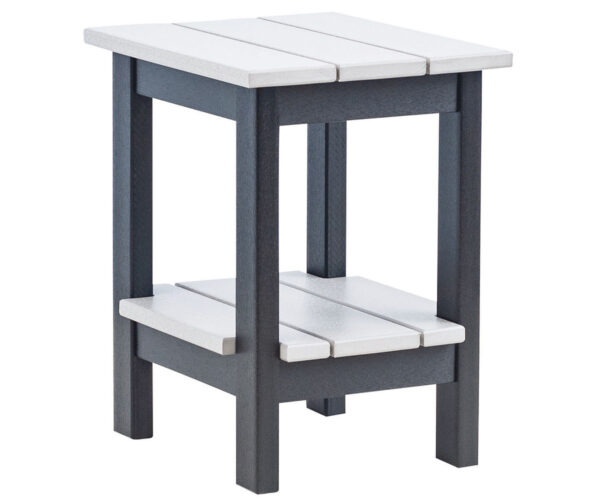 Modern End Table with Double Shelf