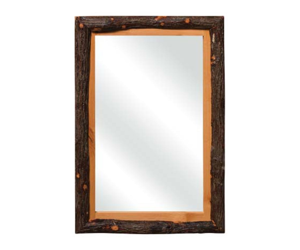 Hickory Framed Mirror - 24"H