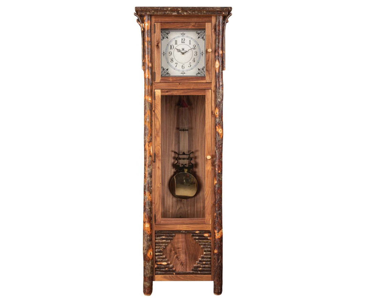 Old Country Grandfather Clock With Pendulum