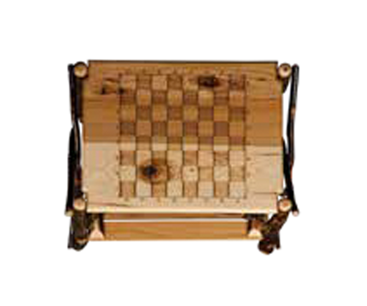 Checkerboard End Table With Drawer - Image 2