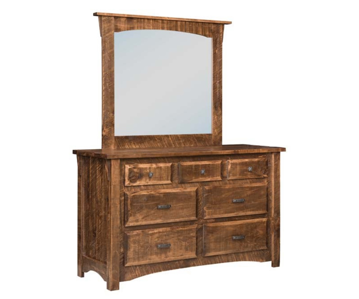 Rough Cut Maplewood 7 Drawer Dresser