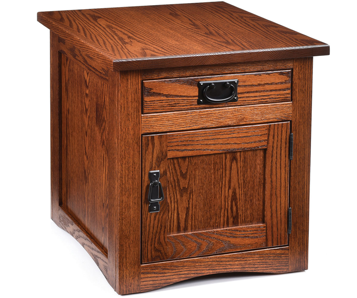 Enclosed Mission End Table