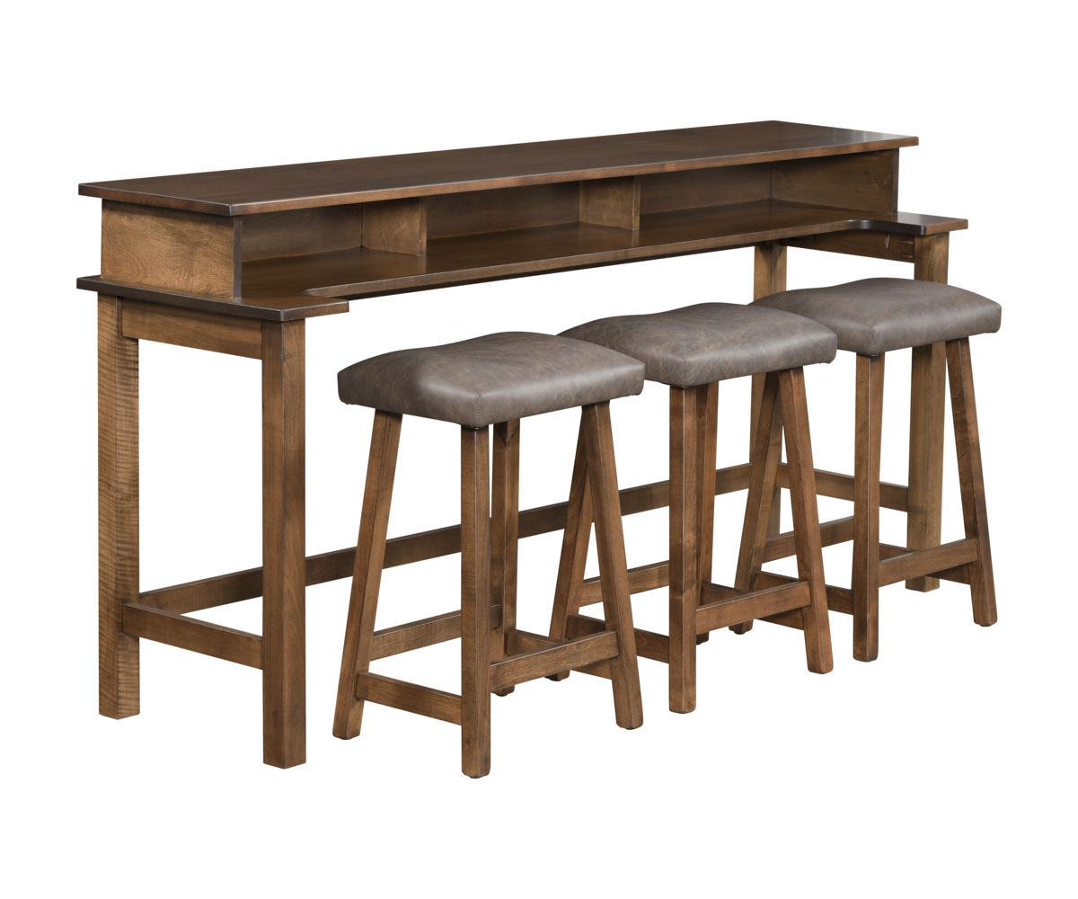 Lotus Barstool Sofa Table - 72"W