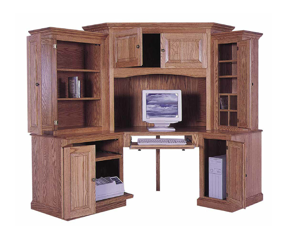 Heirwood 6 Piece Deluxe Corner Computer Center - Image 2