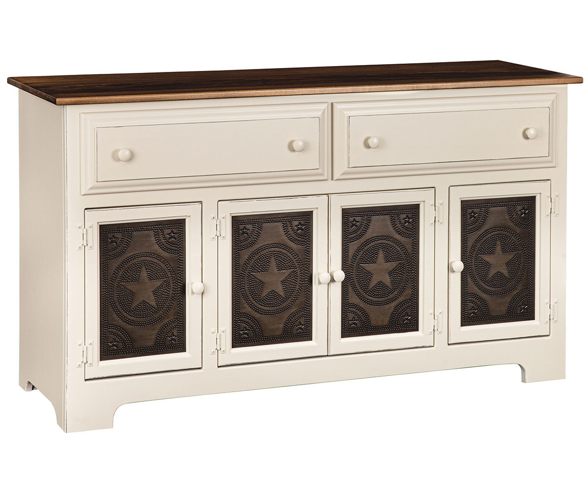 4 Door Hutch Base With Tin Doors