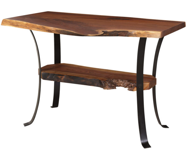 Live Edge Coffee Bar With Shelf