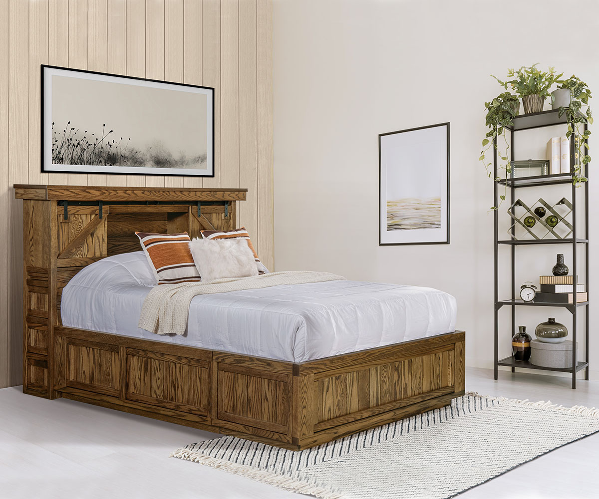Bookcase Headboard Bed Collection