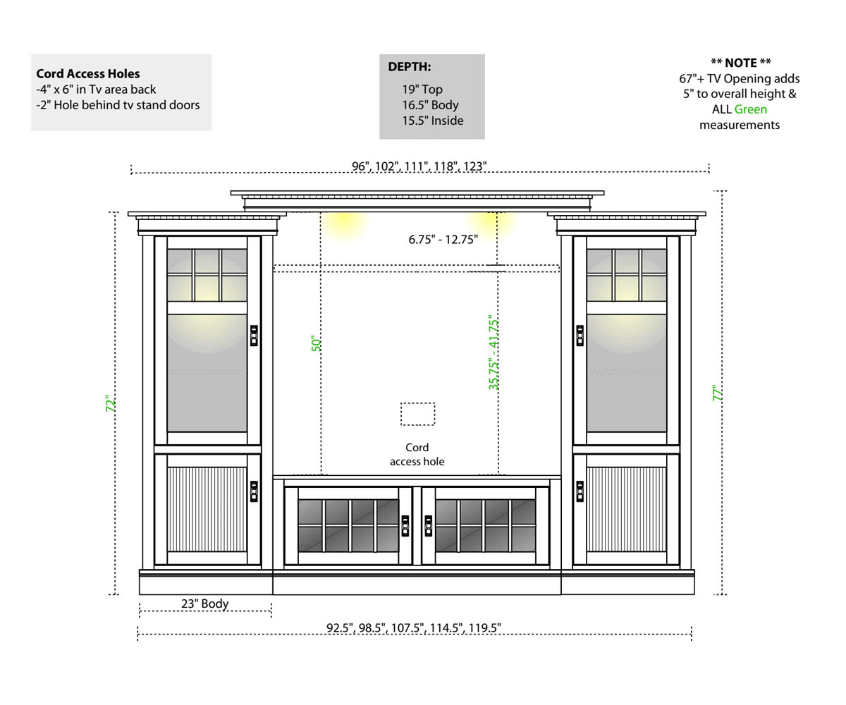 Rockford Bridge Wall Unit - Image 2