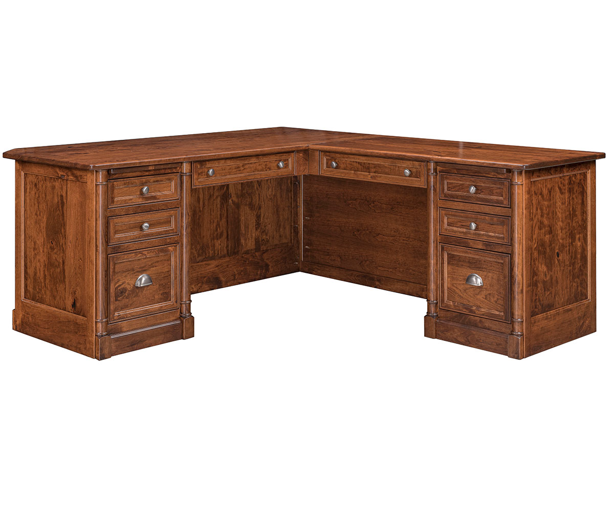 Covington L-Shaped Desk with Hutch Topper - Image 3