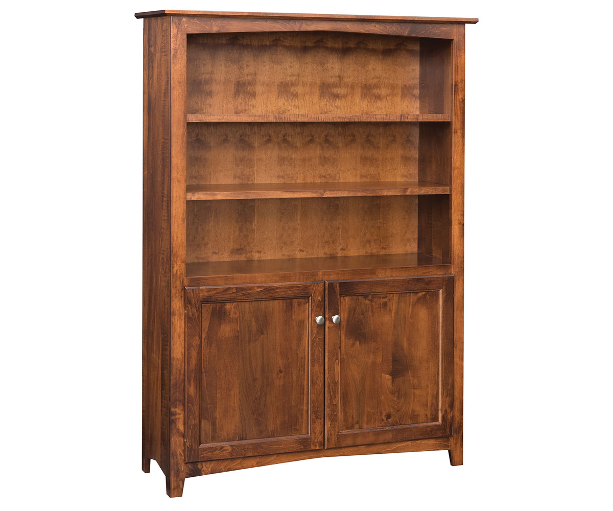Linwood 60” Bookcase with Bottom Doors