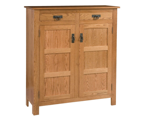 Mission Reverse Panel Pie Safe With Drawers - Three Panel Door