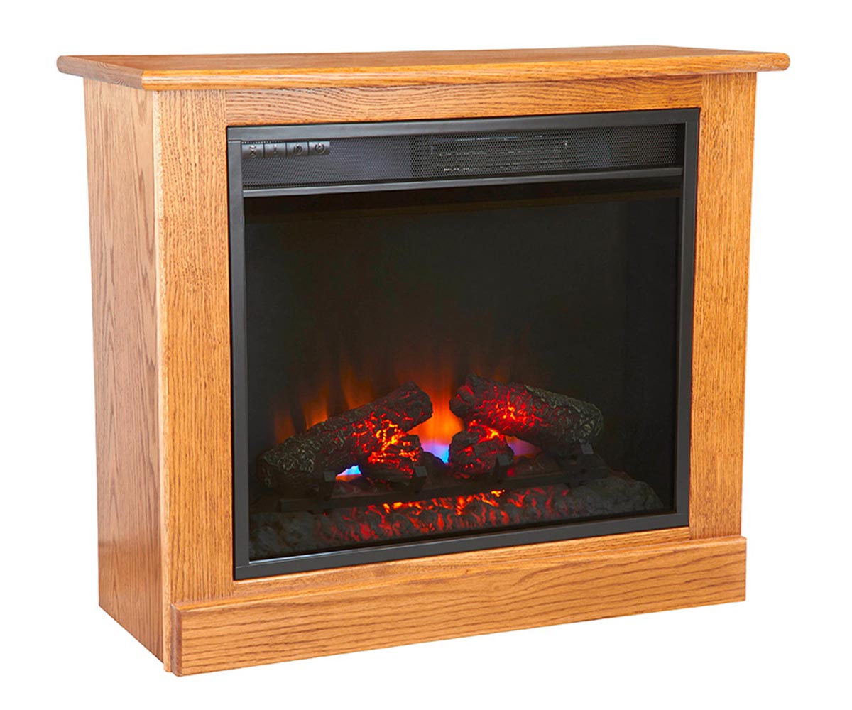 Portable Fireplace on Casters with 23" Insert