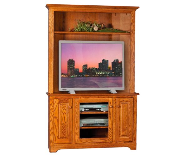 Corner TV Stand with Hutch