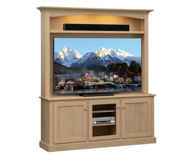 Plasma TV Stand With Hutch