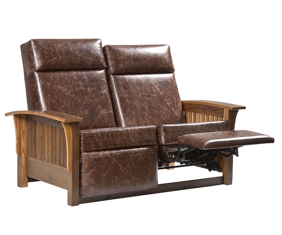 Barnwood Wallhugger Love Seat Recliner - Image 2