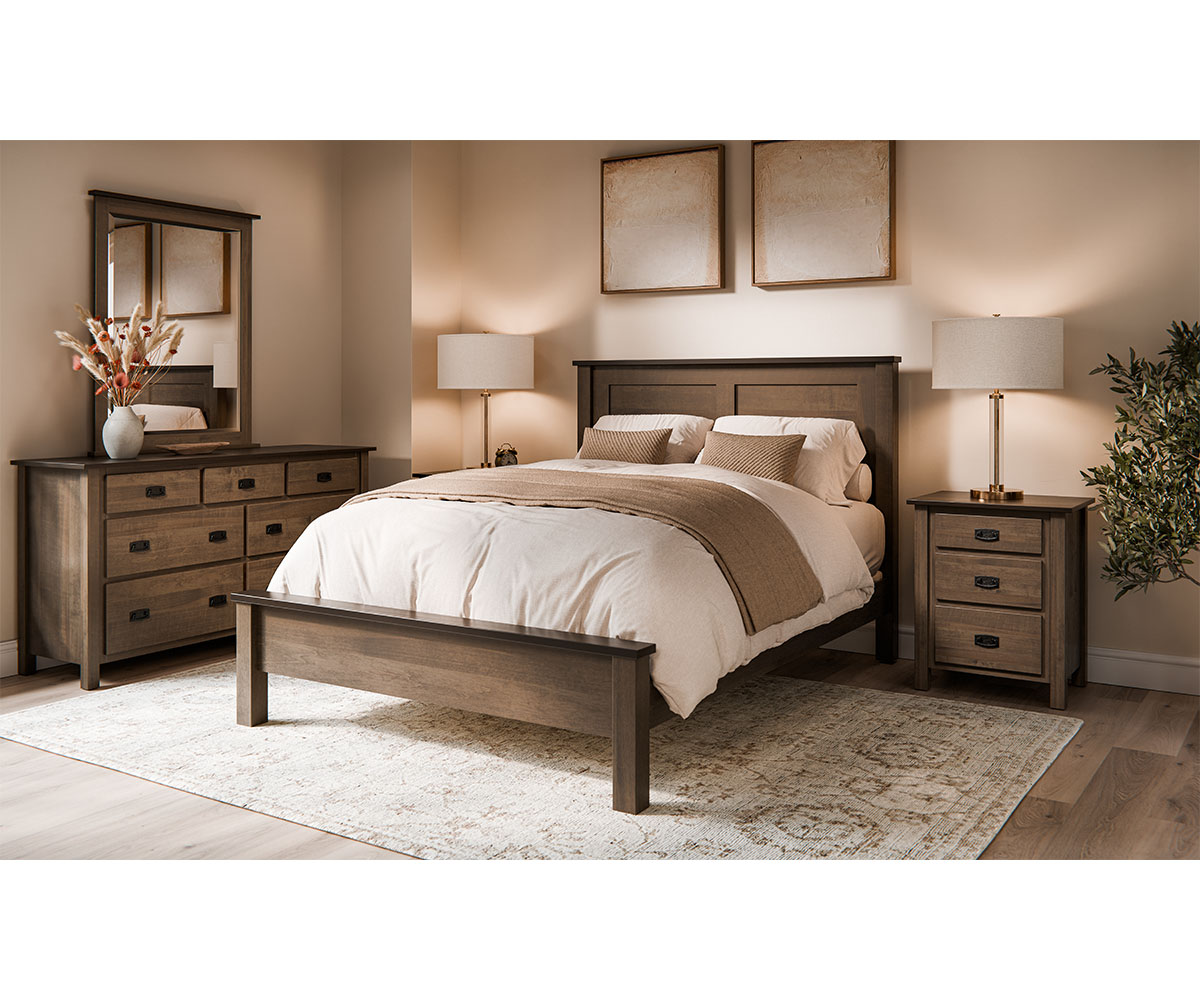 Dutch Country Mission 3 Drawer Nightstand - Image 2