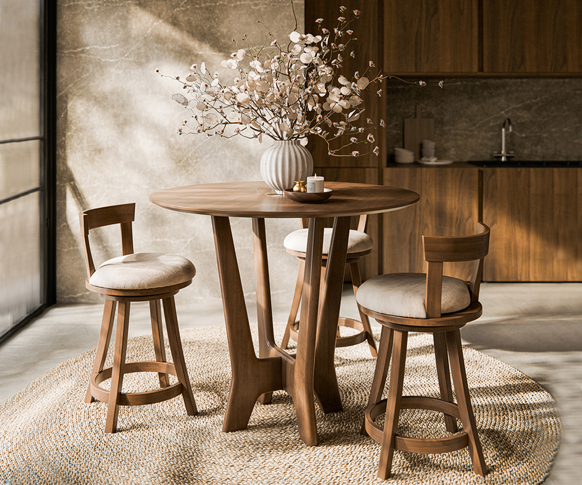 24" Turnstone Swivel With Back And Fabric Seat - Image 2